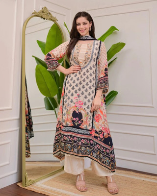 HB Fashion Self Design Anarkali Kurta, Bottom & Dupatta Set
