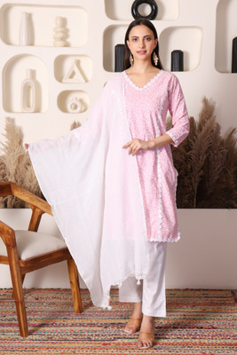 DALIVD X Printed Kurta, Trouser/Pant & Dupatta Set