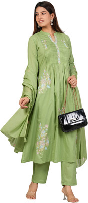 MF HAYAT Embroidered Kurta, Trouser/Pant & Dupatta Set