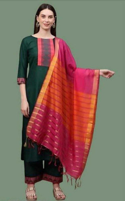 Thezaara Self Design Kurta, Palazzo & Dupatta Set