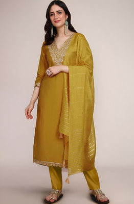 OXIT CLASS Embroidered Kurta, Trouser/Pant & Dupatta Set