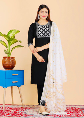 Bruno Embroidered Kurta, Trouser/Pant & Dupatta Set