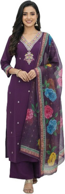 Priya Pritam Collection Embroidered Kurta, Salwar & Dupatta Set