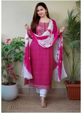 FABNICK Printed Kurta, Trouser/Pant & Dupatta Set