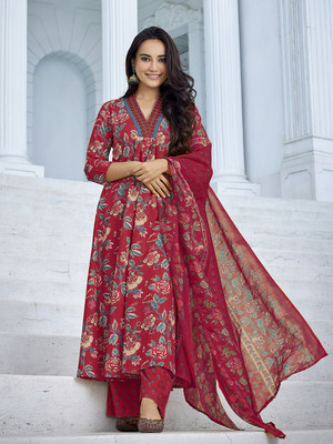 Royal Export Printed Kurta, Palazzo & Dupatta Set