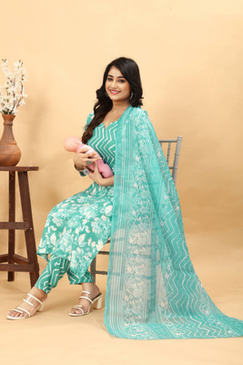Assume Fab Printed Kurta, Trouser/Pant & Dupatta Set