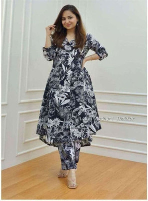 Bhagwati Printed Kurta, Palazzo & Dupatta Set