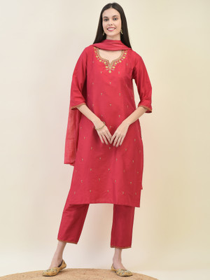 SHREE - SHE IS SPECIAL Embroidered Kurta, Trouser/Pant & Dupatta Set