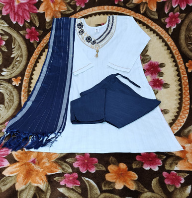 Umi creations Embroidered Kurta, Trouser/Pant & Dupatta Set
