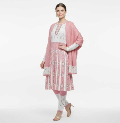 Trendyz Checkered Anarkali Kurta, Bottom & Dupatta Set