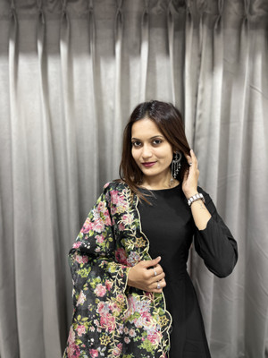 Gevariya Traders Printed Kurta, Palazzo & Dupatta Set