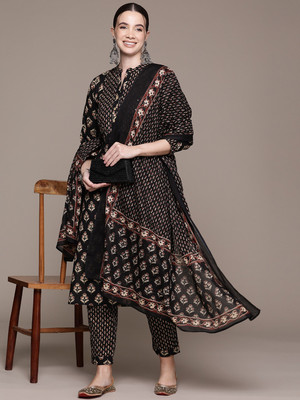 Readiprint Fashions Printed Kurta, Palazzo & Dupatta Set