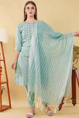 ZA STORE Floral Print Kurta, Trouser/Pant & Dupatta Set