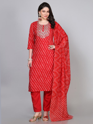 Laxis Embroidered Kurta, Salwar & Dupatta Set