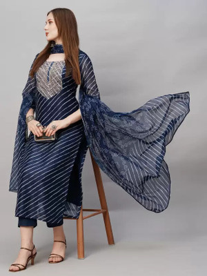 R4milA Embroidered, Printed Kurta, Trouser/Pant & Dupatta Set