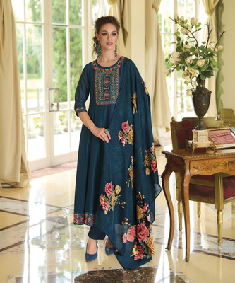 VredeVogel Embroidered Kurta, Trouser/Pant & Dupatta Set