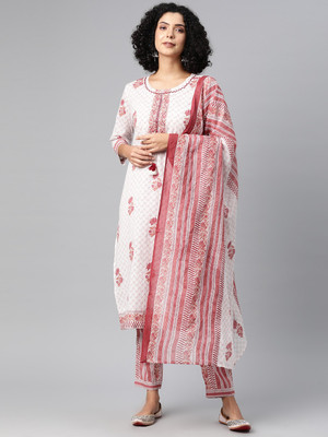 Readiprint Fashions Printed Kurta, Trouser/Pant & Dupatta Set