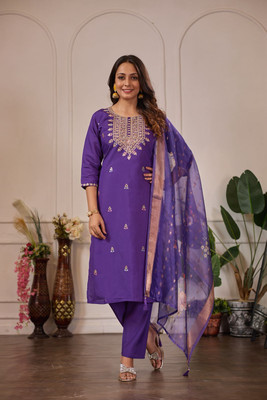 JOGMAYA Printed Kurta, Salwar & Dupatta Set