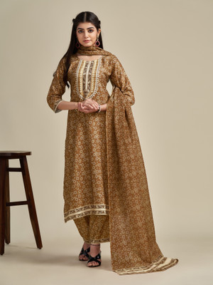 CreationRajvi Embroidered Kurta, Palazzo & Dupatta Set