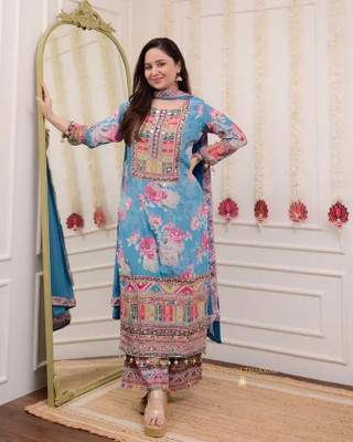 JEWELLJOY FASHION Self Design Kurta, Trouser/Pant & Dupatta Set