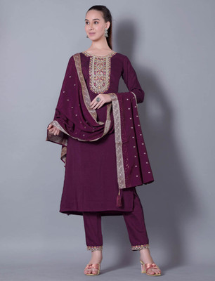 Ras Madhuri Embroidered Kurta, Trouser/Pant & Dupatta Set