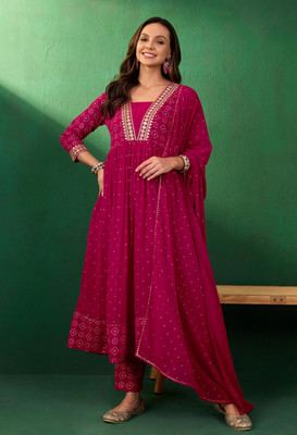 Tasrika Embroidered Kurta, Trouser/Pant & Dupatta Set