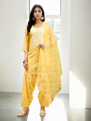 sagarika Embroidered Kurta, Patiala & Dupatta Set