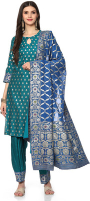 BIBA Printed Kurta, Salwar & Dupatta Set