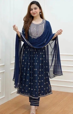 CHESHTA CREATIONS Embroidered Kurta, Trouser/Pant & Dupatta Set