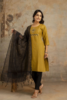 M I TEXTILE Embroidered Kurta, Trouser/Pant & Dupatta Set