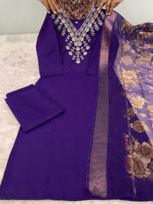 NIRYA FASHION Embroidered Kurta, Churidar & Dupatta Set
