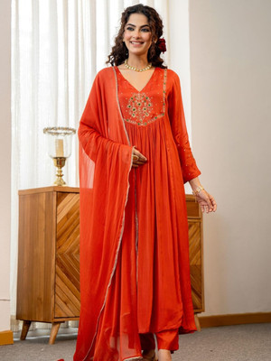 paya fashion Embroidered Kurta, Trouser/Pant & Dupatta Set