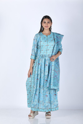 REETZ Printed Kurta, Trouser/Pant & Dupatta Set