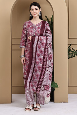 Aaradhya Fashion Printed Kurta, Patiala & Dupatta Set