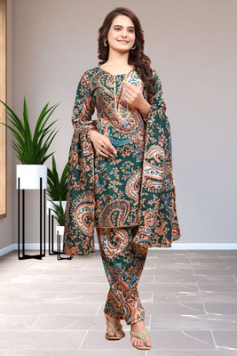 NIRYA FASHION Floral Print Kurta, Trouser/Pant & Dupatta Set