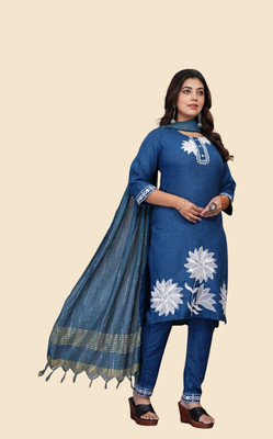 Varni Enterprise Embroidered Kurta, Trouser/Pant & Dupatta Set