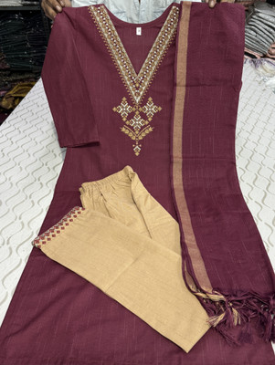AL RAZAB Embroidered Kurta, Trouser/Pant & Dupatta Set