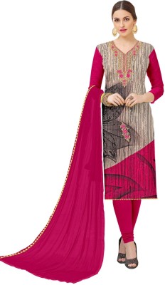 AnanthCreation Embroidered Kurta, Churidar & Dupatta Set