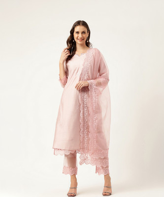 DIVENA Self Design Kurta, Trouser/Pant & Dupatta Set