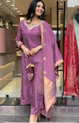 RN Fashion Embroidered Kurta, Trouser/Pant & Dupatta Set