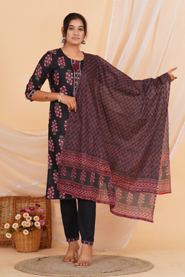 ROYALETHNICAURA Printed Kurta, Trouser/Pant & Dupatta Set