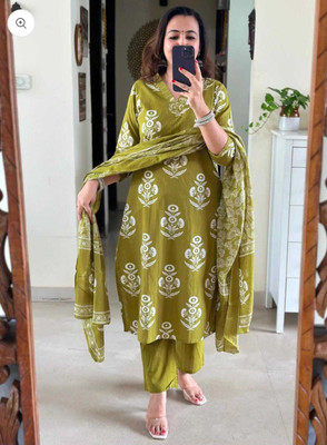 Krafty Fashion Printed Kurta, Trouser/Pant & Dupatta Set