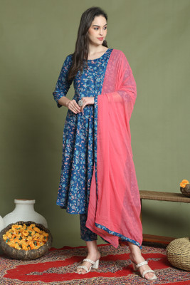 Wonder Weave Printed Kurta, Trouser/Pant & Dupatta Set