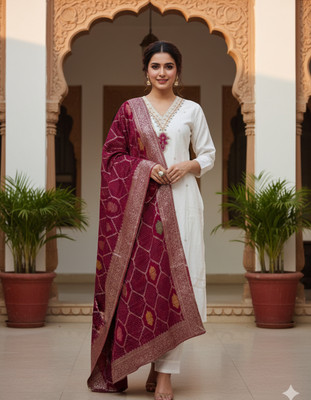 tanu Fashion Printed Kurta, Palazzo & Dupatta Set