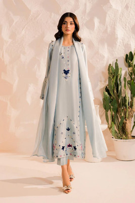 Tasrika Embroidered Kurta, Trouser/Pant & Dupatta Set