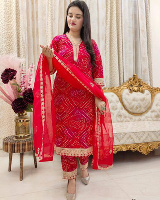 Aditi Embroidered Kurta, Trouser/Pant & Dupatta Set