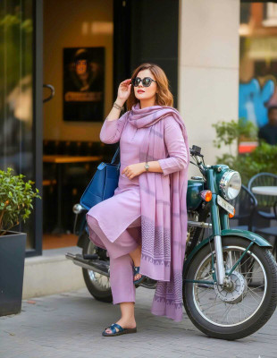 INSPIREFASHION Solid Kurta, Salwar & Dupatta Set