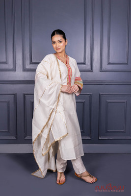 ruuBruu Embroidered Kurta, Trouser/Pant & Dupatta Set