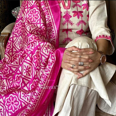 Shanti Creation Embroidered, Printed Kurta, Trouser/Pant & Dupatta Set