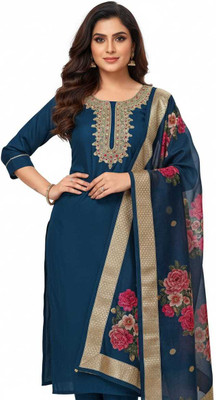 Radhika Creation Solid Anarkali Kurta, Bottom & Dupatta Set